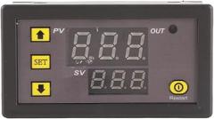 LED Digital Temperature Controller, Electronic Element Adjustable Heating Cooling Thermostat, Thermostat Switch Sensor Meter(DC12V)