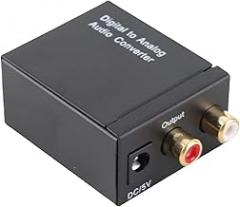 Dioche Digital to Analog Digital to Analog Audio Converter - Optical Audio Switcher Box, CoaxialToslink LR Converter - Compact Design, Plug and Play, Suitable for Home