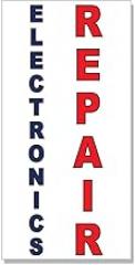 Electronic​s Repair Blue Red Decal Sticker Retail Store Sign Sticks to Any Surface