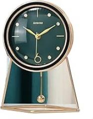 Table Clock Simple Design Nordic Table Clocks Silent Modern Living Room Decor Desk Clocks Electronic Metal Home Decor Decor Clocks(Green)