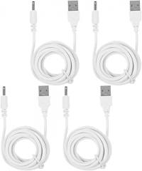 4pcs 1.5m USB to Dc Charging Cable 3.5x1.35mm Black USB Dc Power Cord Replacement Charger Cable for Industrial and Electronic Devices