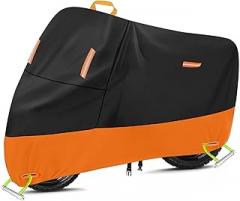 Heavy-Duty Oxford Coating Premium Motorcycle Covers for Yamaha Motoroid 2018, Waterproof Windproof and Snow Dust Proof Lockable (82