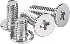 50Pcs M2 M2.5 M3 304 Stainless Steel Ultra-Thin Big Flat Head C Head Cross Screw CM Digital Notebook Screw Electronic Screw Metal Screws(3mm,M2 (50Pcs))