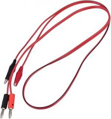 OUNONA 5pcs Banana Plug to Alligator Clip Test Cable Test Lead Wire Jumper Cable for Electronics Red Black