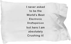 Amorfos Gift for Electronic Draftsperson - Electronic Draftsperson Creative and Soft Pillow Case - Perfect Graduation Gift, Standard Size Pillowcase for Electronic Draftsperson, Men and Women