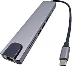 Type C 8 In1 USpB C Hub 8in1 Type C HDMI 4K Adaptier RJ45 LAN Ethernet TF SD Reader USpB-C 3.0 TypeC Docking Station Laptop Maicbook New 2026 High for Reliable Electronic Component