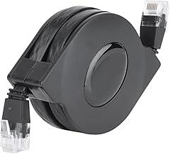 New Adjustable Retractable CAT6 RJ45 LAN Network Cable Cord Black (2m) New 2026 High for Reliable Electronic Component, Precision, Stable Performance