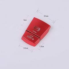Aluminum Alloy Car Electronic Handbrake AUTO H Button Cover Trim for BMW 5 F10 GT f07 6 7 series X3 F15 X4 F16 X5 F25 X6 F26, Red