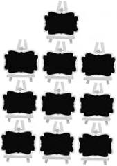DOITOOL 10pcs Mini Chalkboard Signs Easel Stand Versatile Tabletop Food Tags for Buffets Parties and Events Compact Wooden Message Boards for Displaying Notes