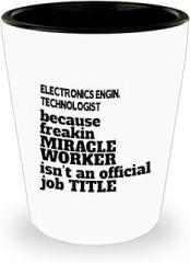 Amorfos Electronics Engineer Techno Worker Drinking Gifts - Shotglass, Thoughtful Electronics Engin. Technologist Funny Shot Glass, Perfect For Party