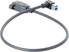 USB3.0 Right Angled Male Female Adapter Cable 0.5m 5Gbps Transfer Speed for Scanners Electronic Pianos