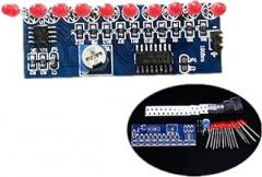 NE555+CD4017 Flash Lamp DIY Kits Flashing LED Light Suite 2.5-14.5V 5.4x2.1cm Electronic Circuit Production Parts