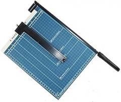 Paper Trimmer Paper Cutter Guillotine Paper Cutter Portable Guillotine A4 Paper Cutter Heavy Duty Metal Based Trimmer Scrapbooking Tool with tic Security Safeguard (Color : White) (Blue)