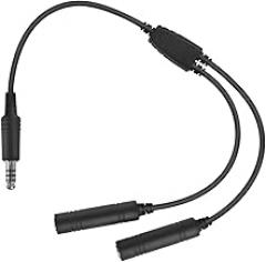 U174 GA General Aviation Headset Female-Male Adapter Compatible for Airbus Helicopter Headphone