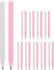 Housoutil 20pcs Universal LCD Writing Tablet Stylus Pens for Digital Handwriting and Drawing, Pointed Touchscreen Replacement Pens in White and Light Pink for Electronic Drawing Pads
