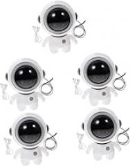 Didiseaon 5pcs Astronauts Fan Astronaut Hanging Neck Fan Mini Desk Fans Necklace Fan Hands Free Fan Personal Fan Cooling Neck Fan Hanging Fan USB Fan Miss White Electronic Foldable Hand Fan