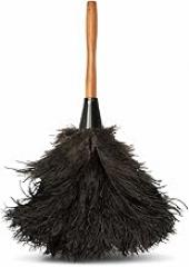 Feather Duster with Natural Ostrich Feathers, Handheld Cleaning Tool for Shelves, Furniture, Electronics, Blinds, and Home Dusting Use