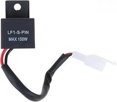 2-Pin 12V Electronic LED Flasher Relay LF1-S-PIN MAX 150W - Rate Control Flasher Relay for Motorcycle Fixes Turn Signal Bulbs Hyper Flash