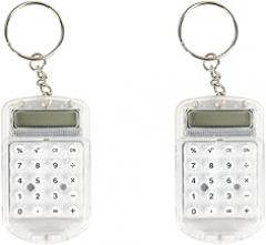 Pocket Sized ABS Calculator Keyring with Protective Lid and Digital Display for Everyday Calculations Keychain Calculator