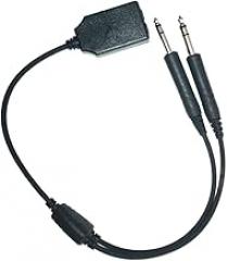 Crystal Pilot Dual 3.5 mm to GA Adapter. Plug Your Headphone with TRRS 3.5 mm Plug into The Aircraft intercom.