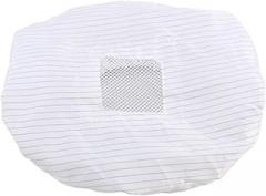 PartyKindom 4pcs Static Breathable Workshop Hat Mesh Window Polyester Protective Cap for Electronics Food White