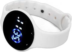 Kids Digital Watch, Silicone Watchband, Scratch Proof LED Electronic Watch for Students with Stylish Appearance, Prevent Scratches for Daily Wear (White)