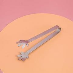 Stainless Steel Small Ice Cube Clips Silver Sugar Tongs Food Clips Kitchen Serving Tong Barware Accessories Candy Dessert Clips