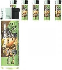 Refillable Electronic Lighter Set of 5 Pieces D-177 She Demons from Beauty to Beast