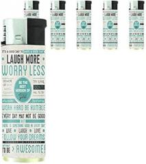 Refillable Electronic Lighter Set of 5 Pieces D-020 Be Awesome Motivational