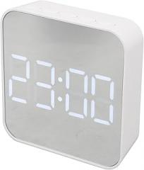 Digital LED Clocks for Bedrooms,Multifunctional Small Electronic Alarm Clock Digital Calendar Clocks Desk Clock, LED Clock with Temp Date Display for Bedroom Office (White)