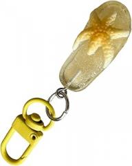 YYYEYUAN Playful Marine Animal Keychain Trendy Resin Decoration Earphone Bag Ornament For Purses Electronics Teenagers Animal Slipper Bag Clip