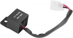 Flasher Relay, Flashing 60-120 Times/Min Plug and Play Blinker Relay with Cable 2Pin Electronic LED Flasher Relay, for Automobiles Motorcycles Cars