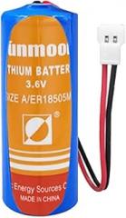 (1-Pack ER18505M 3.6V 3200mAh Non-Rechargeable Lithium Battery ER18505H (with 51005 White Plug)