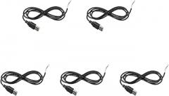 5V USB Male 2 Pin 2 Wire Cable Cord Connector Electronic Components 1m Wire Wear-resisting Connection Line Data Line Package Data Line Storage Bag Power Cable Extension Cord