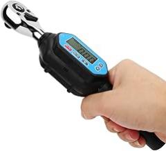 High Adjustable Electronic Wrench 3/8in with LCD Display, Ergonomic Handle, Electronic Wrench Quick Response, for Repairing