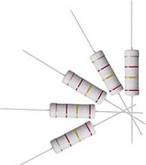 10Pcs 2.4K Ohm Resistor, 5W 5% Tolerance Metal Oxide Film Resistors, Axial Lead, Flame Proof for DIY Electronic Projects and Experiments