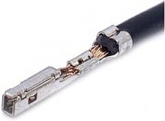 0.6mm Auto Crimp Terminal Wire Compatible With Electronic Connector Tinned Copper Female Loose Terminals With Cable DJ622K-0.6x0.6A(10 Pcs)