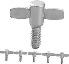 BESPORTBLE 6-Piece Drum Cymbal Stand Wing Screws Set Metal Wing Screws for Electronic Percussion Instruments Quick Fix Replacement Accessories for Drums and Cymbals