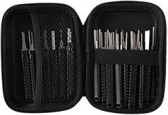 Terminal Removal Tool Kit 30 Piece Extractor Set Connector Depinning Tools for Car Truck Automotive Electronics Wire Pin Removal High Carbon Steel Construction(Black)