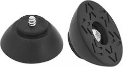 Walking Cane Accessories Durable Replacement Quad Canes Tips, Extra Stability; Non-Slip; Shock Absorption; Easy Installation. Pack of Four (Suggest Matching Basic)