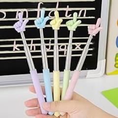 2Pcs Blue, Purple,Retractable Teachers Pointer Sticks, Telescopic Finger Teachers Pointer for Classroom Presentation Whiteboard Extendable Hand Pointing Stick for Teachers Speakers,Office Electronics