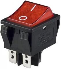 RetroArcade.us Electronic Red Rocker Style Power Switch, KCD4, KCD4-101