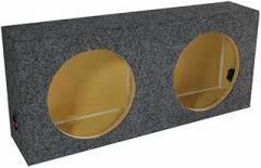 Dual Slim Box Universal Fit Sealed Shallow Subwoofer Enclosure (10
