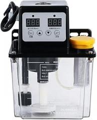 Automatic Lubricating Oil Pump, Large Capacity 1L 2L Reservoir Electronic Display, Easy Installation Reliable Construction Encrypted Oil Cap, for Industrial Machinery Black Transparent(1L)