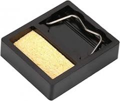 Soldering Iron Stand Holder Electric Soldering Mini Soldering Iron Holder Stable Metal Stand with Sponge Lightweight Compact for Electronics Repair Industrial Home Use