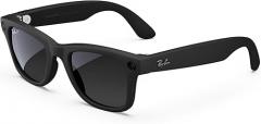 Ray-Ban Meta (Gen 1), Wayfarer, Matte Black | Smart AI Glasses for Men, Women — 12 MP Camera, Open-Ear Speakers, Video Recording, Bluetooth — Polarized Gradient Graphite Lenses — Wearable Technology