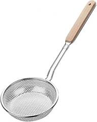 Stainless Steel Fine Mesh Skimmer Spoon - Durable Food Strainer for Dumplings, Noodles, and Frying(S)