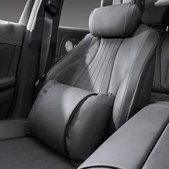 Car Neck Pillow Lumbar Support for Mercedes Benz/AMG SUV GLE V167 W166 2015-2025, Soft Breathable Removable Cover Leather Material Adjustable Strap,Black