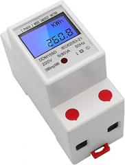 DDM15SD Single Phase DIN-Rail Energy Meter 5-80A 220V 50Hz Electronic KWh Meter with LCD Backlight Digital Display