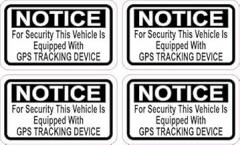 StickerTalk Vehicle Equipped with GPS Tracking Vinyl Stickers, 2.5 inches by 1.5 inches